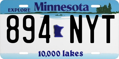 MN license plate 894NYT