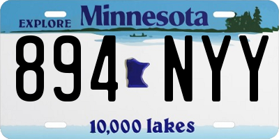 MN license plate 894NYY