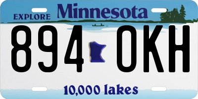 MN license plate 894OKH
