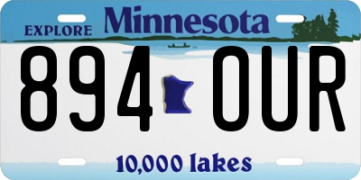MN license plate 894OUR