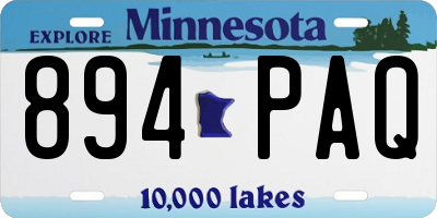 MN license plate 894PAQ