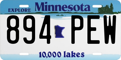 MN license plate 894PEW