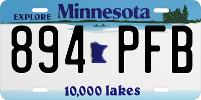 MN license plate 894PFB