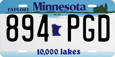 MN license plate 894PGD