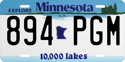 MN license plate 894PGM