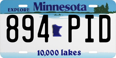 MN license plate 894PID