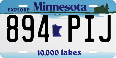 MN license plate 894PIJ