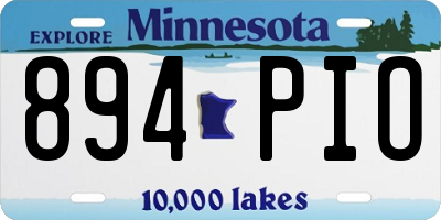 MN license plate 894PIO