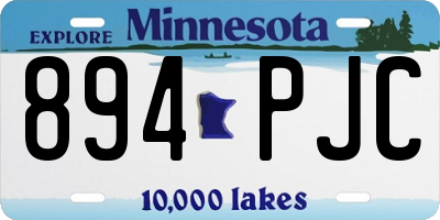 MN license plate 894PJC