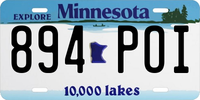 MN license plate 894POI