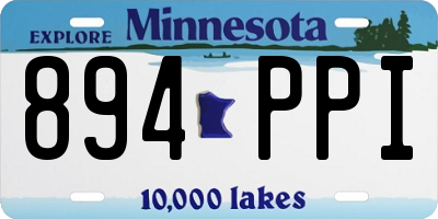 MN license plate 894PPI