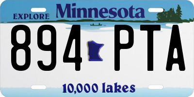 MN license plate 894PTA