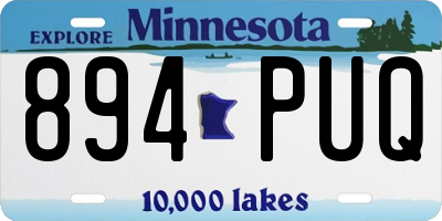 MN license plate 894PUQ