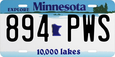 MN license plate 894PWS