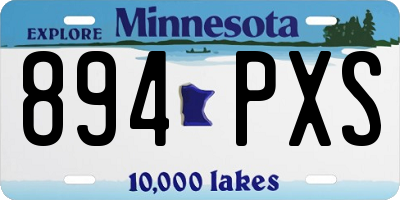 MN license plate 894PXS