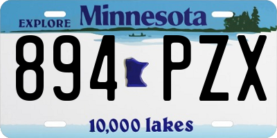 MN license plate 894PZX