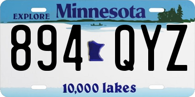 MN license plate 894QYZ