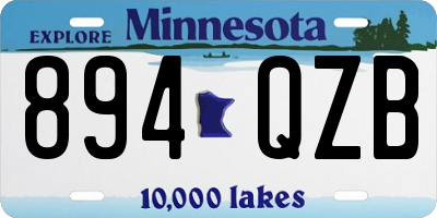 MN license plate 894QZB