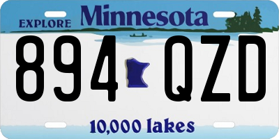 MN license plate 894QZD