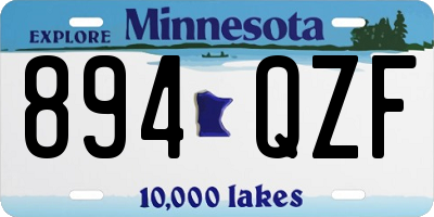 MN license plate 894QZF