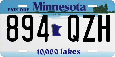 MN license plate 894QZH