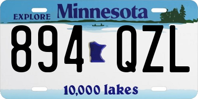 MN license plate 894QZL