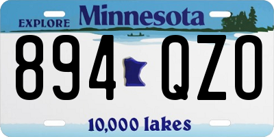 MN license plate 894QZO