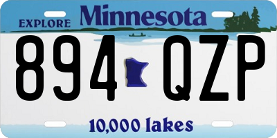 MN license plate 894QZP