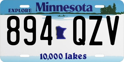 MN license plate 894QZV