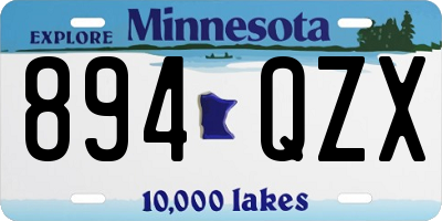MN license plate 894QZX