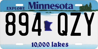 MN license plate 894QZY