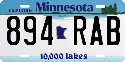 MN license plate 894RAB
