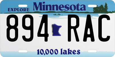 MN license plate 894RAC