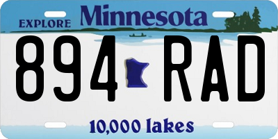 MN license plate 894RAD