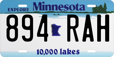 MN license plate 894RAH