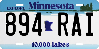 MN license plate 894RAI