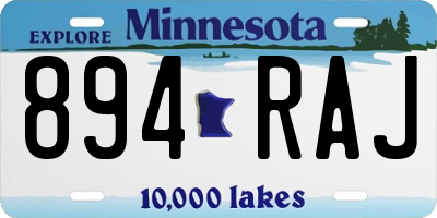 MN license plate 894RAJ