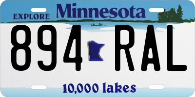 MN license plate 894RAL