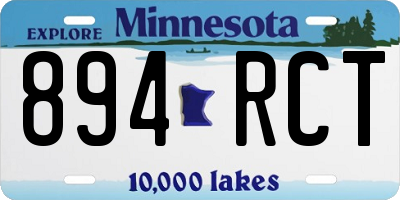 MN license plate 894RCT