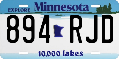 MN license plate 894RJD