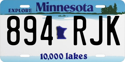 MN license plate 894RJK