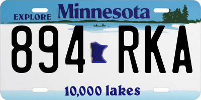 MN license plate 894RKA
