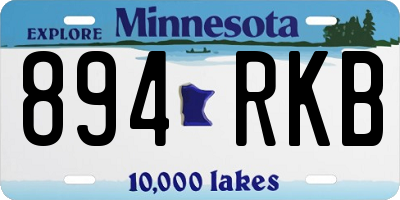 MN license plate 894RKB