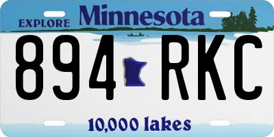 MN license plate 894RKC