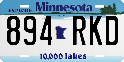 MN license plate 894RKD