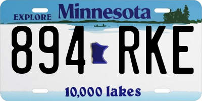 MN license plate 894RKE