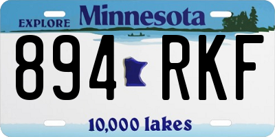 MN license plate 894RKF