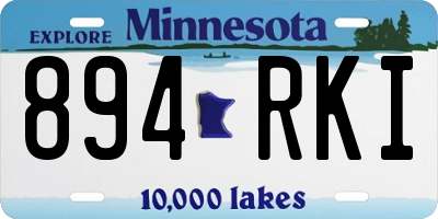 MN license plate 894RKI