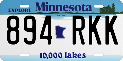 MN license plate 894RKK