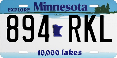 MN license plate 894RKL
